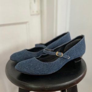 American Apparel blue denim mary janes, US 8.5/9